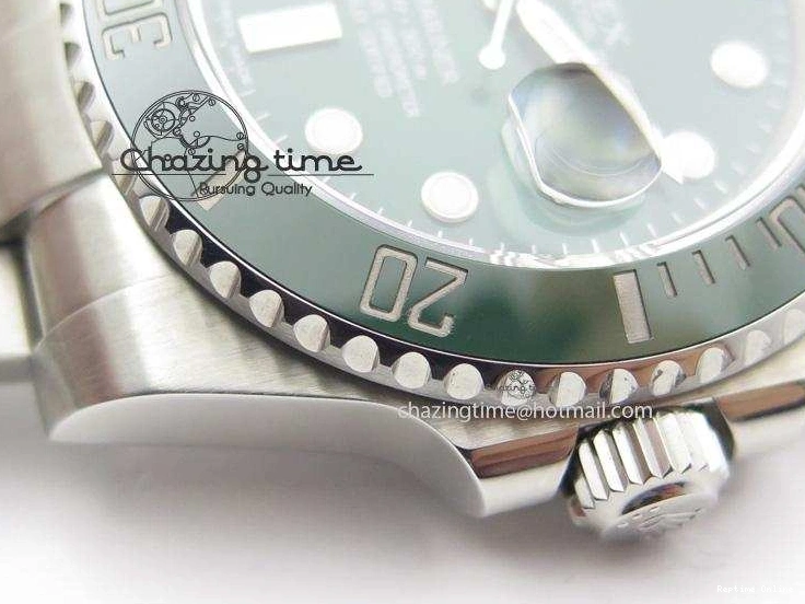 0417 TopPick Submariner 116610 LV Green Ceramic JF 1:1 Best Edition On SS Bracelet SA3135 V 3974